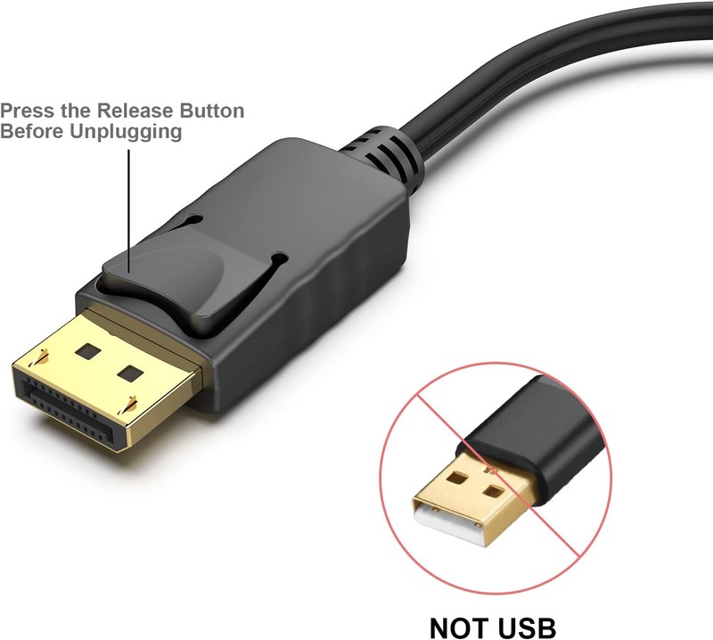 Adaptor unidirectional Benfei, DisplayPort 1.2 la HDMI 1.4 4K, cablu 0.15m, Negru
