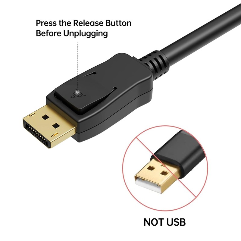Cablu Benfei 4K DisplayPort la HDMI unidirectional, lungime1.8m, rezolutie UHD 3820 x 2160 @ 30Hz, Negru