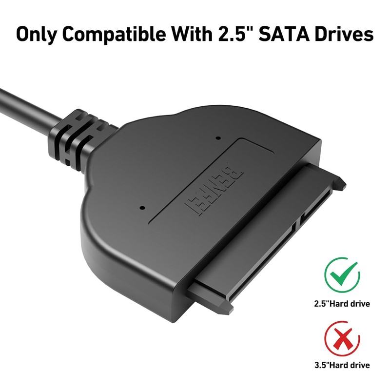 Cablu de date Benfei, USB-C + USB-A - SATA III, 6Gbps, cablu 0.27m, pentru HDD si SSD, negru