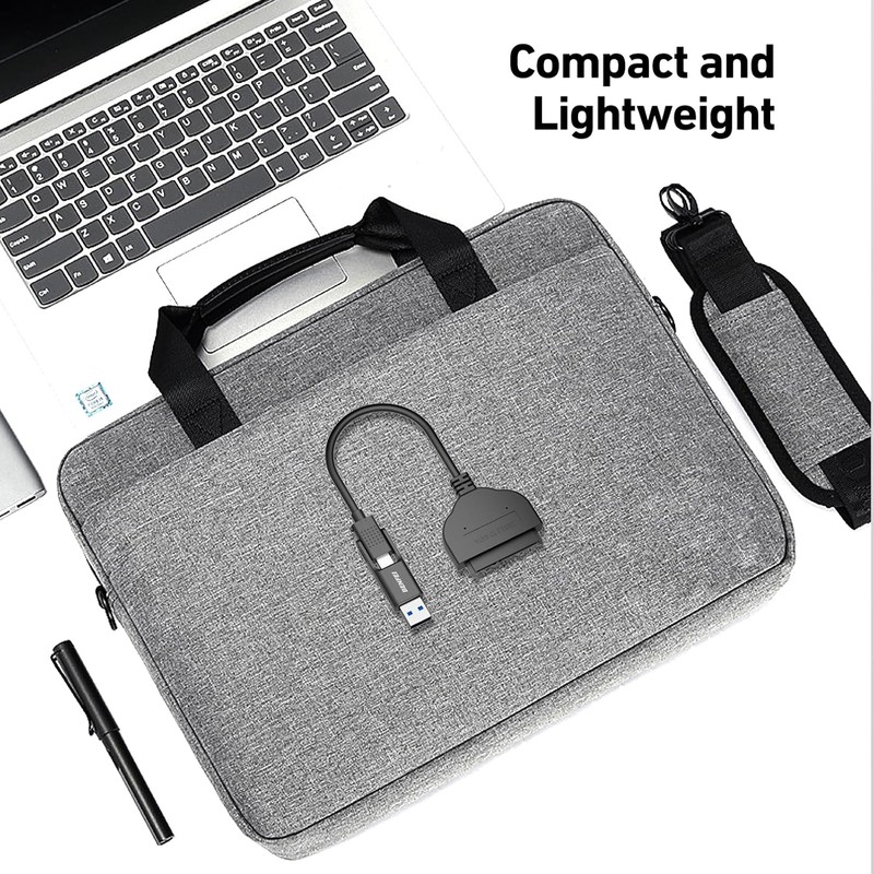 Cablu de date Benfei, USB-C + USB-A - SATA III, 6Gbps, cablu 0.27m, pentru HDD si SSD, negru
