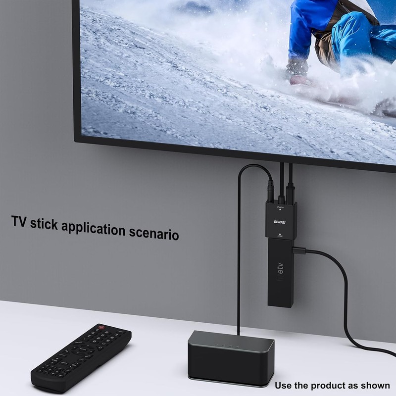 Adaptor unidirectional Benfei, HDMI la VGA, port iesire audio jack 3.5 mm integrat, Full HD 1080p 1920x1080 @ 60Hz, cablu 0.33m, port microUSB pentru alimentare suplimentara, Smart IC Chip, Negru