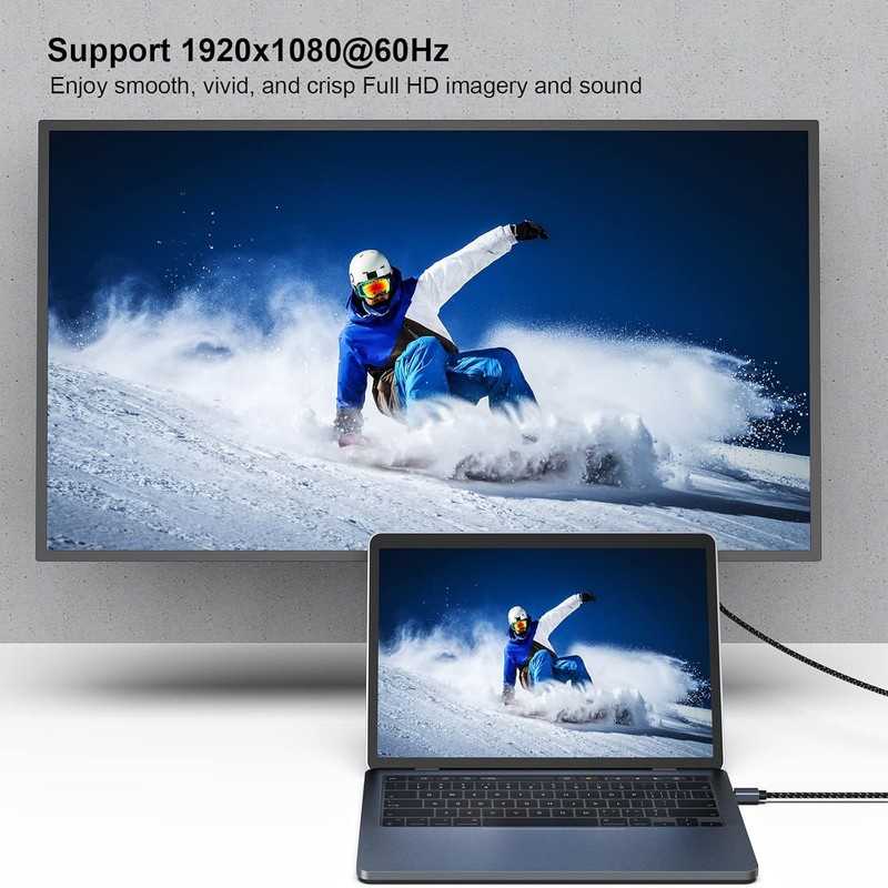 Cablu Benfei mini DisplayPort to HDMI 4K 30Hz, lungime 0.9m, invelis exterior din nylon impletit, carcasa conectori din aluminiu, Gri