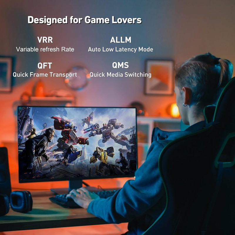 Set 2 cabluri HDMI 8K v.2.1, tata-tata, lungime 1.0 m, Benfei, 8K @ 60Hz, 4K @ 120Hz, latime banda 48Gbps, suport VRR si ALLM, Dynamic HDR, eArc, Negre