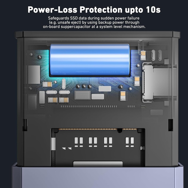 Carcasa Benfei pentru SSD M 2 NVMe, suport pana la 8TB, conectare USB-C si USB-A, cablu 0.12m, interfata USB 3.2, viteza transfer pana la 10 Gbps, gri