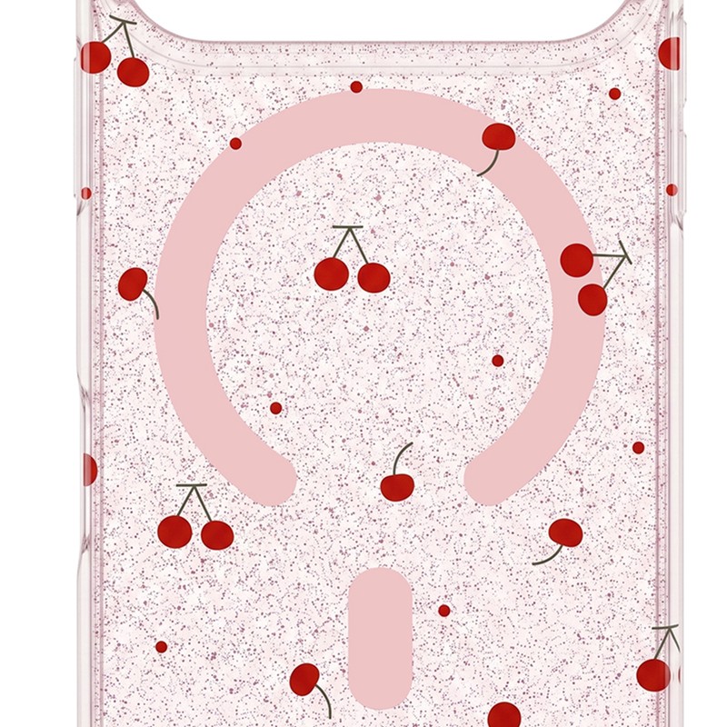 Husa Cherry Mag pentru Samsung Galaxy S24, Carcasa magnetica, decupaj mare pentru camera foto, TPU (poliuretan termoplastic), PC, Transparent