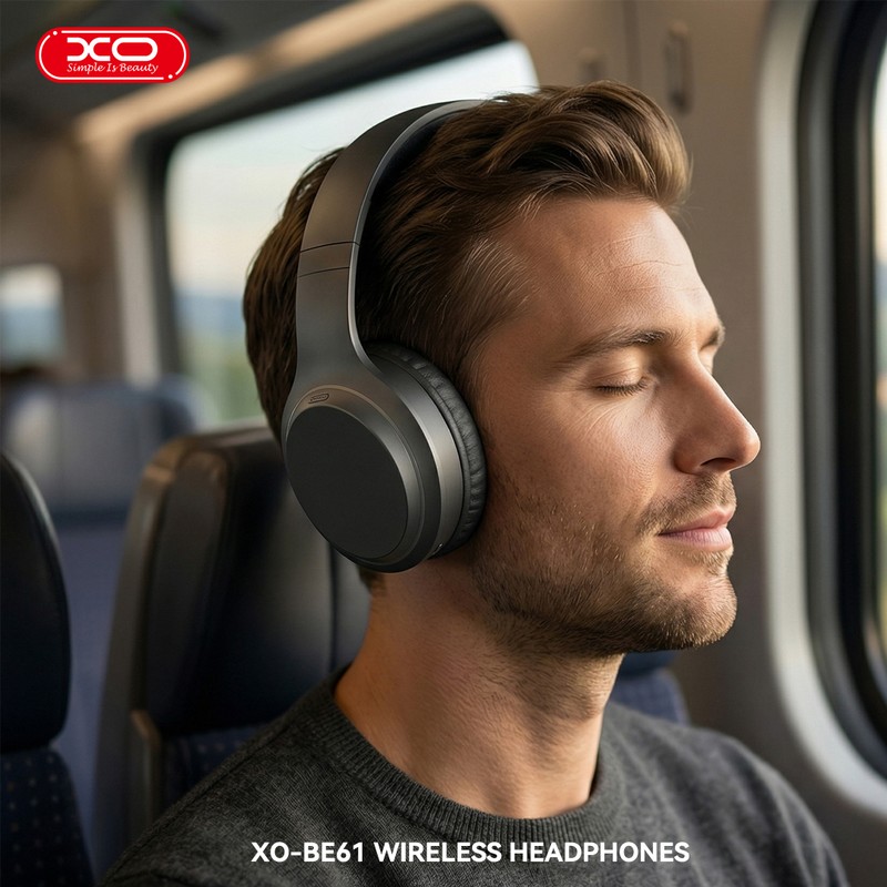 Casti over-ear bluetooth v.6.0, XO BE39, cu microfon, 500mAh, USB-C, functia ANC, dimensiuni 191 x 175 x 77mm, negre