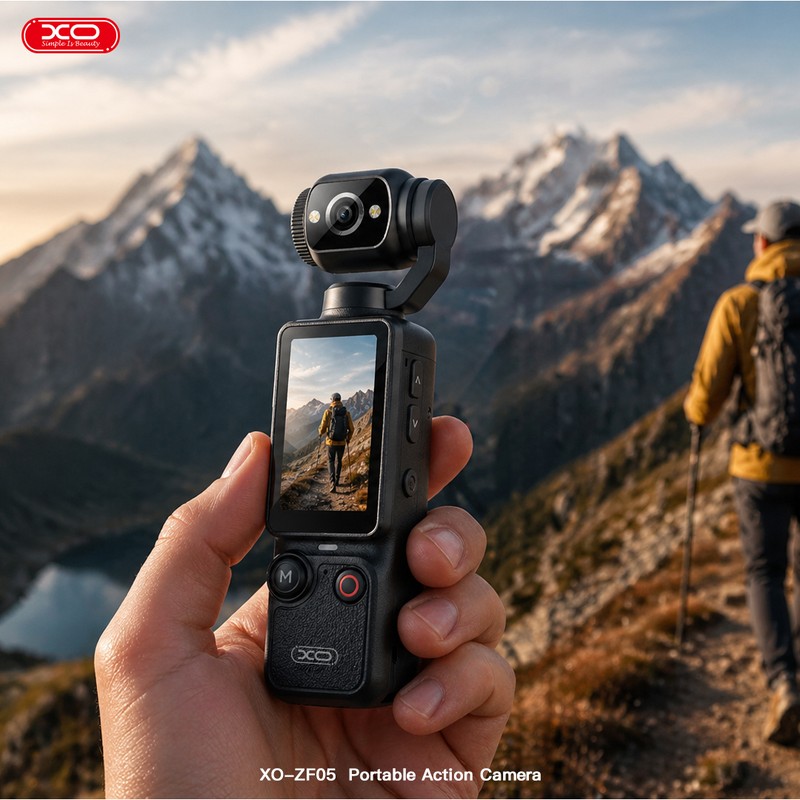 Camera de actiune XO sport ZF05 2,5K, 2000 mAh, Negru