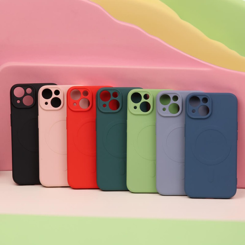 Husa Simple Color Mag cherry pentru iPhone 17 Pro Max, Carcasa magnetica, TPU (poliuretan termoplastic), Visiniu