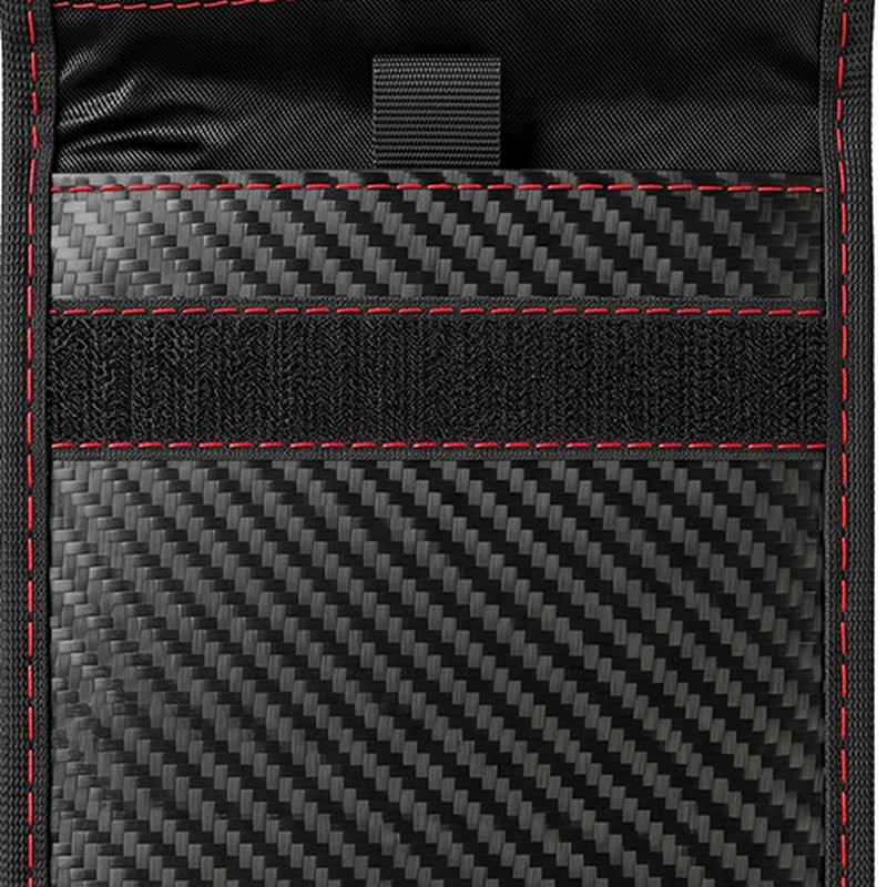 Carcasa anti-furt pentru chei si carduri, protectie RFID, cu ecranare Faraday, fixare velcro, Negru