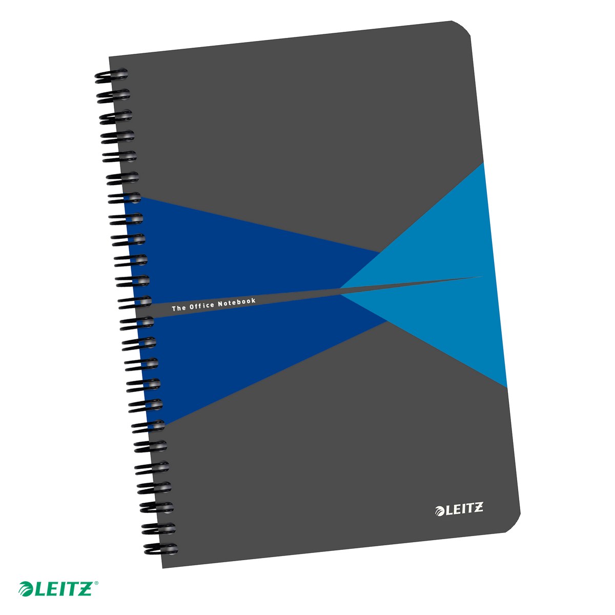 Liniatura Dictando (Linii) A5 - Caiet birou spira A5 dictando Leitz, carton 90 g/mp, 90 file, albastru