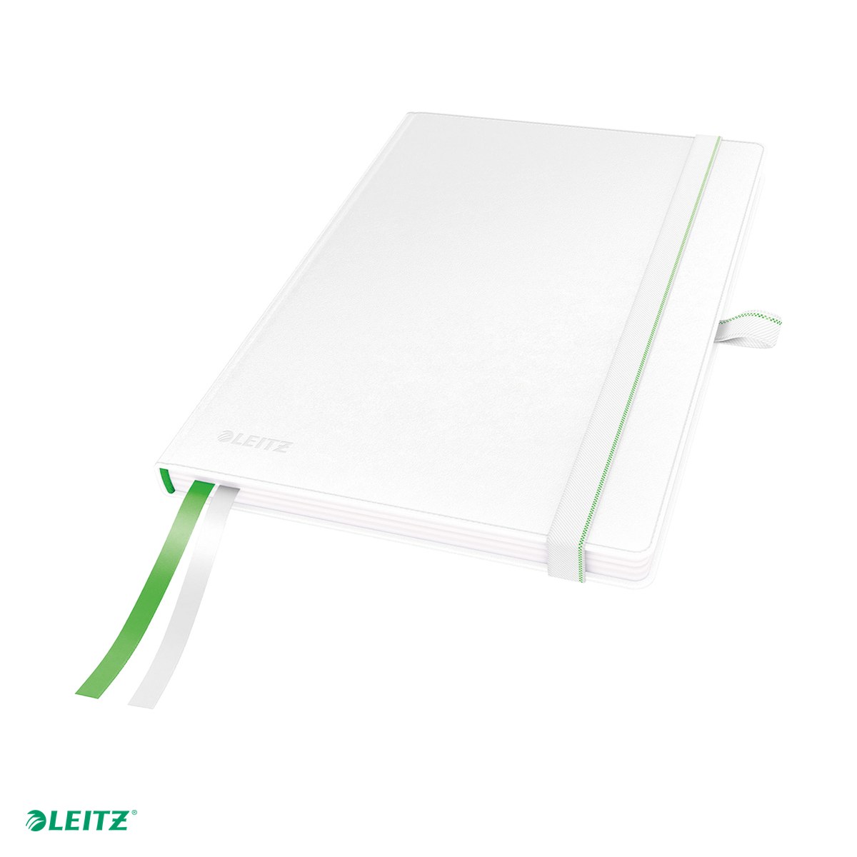 Liniatura Dictando (Linii) A5 - Caiet birou A5 dictando Leitz Complete, carton 100 g/mp, 80 file, 8 file perforate, alb