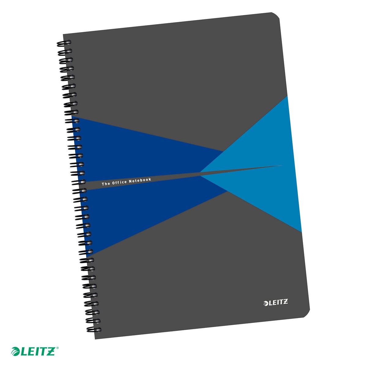 Liniatura Matematica (Patratele) A4 - Caiet birou spira A4 aritmetica coperta PP office Leitz, carton 90 g/mp, 90 file, albastru