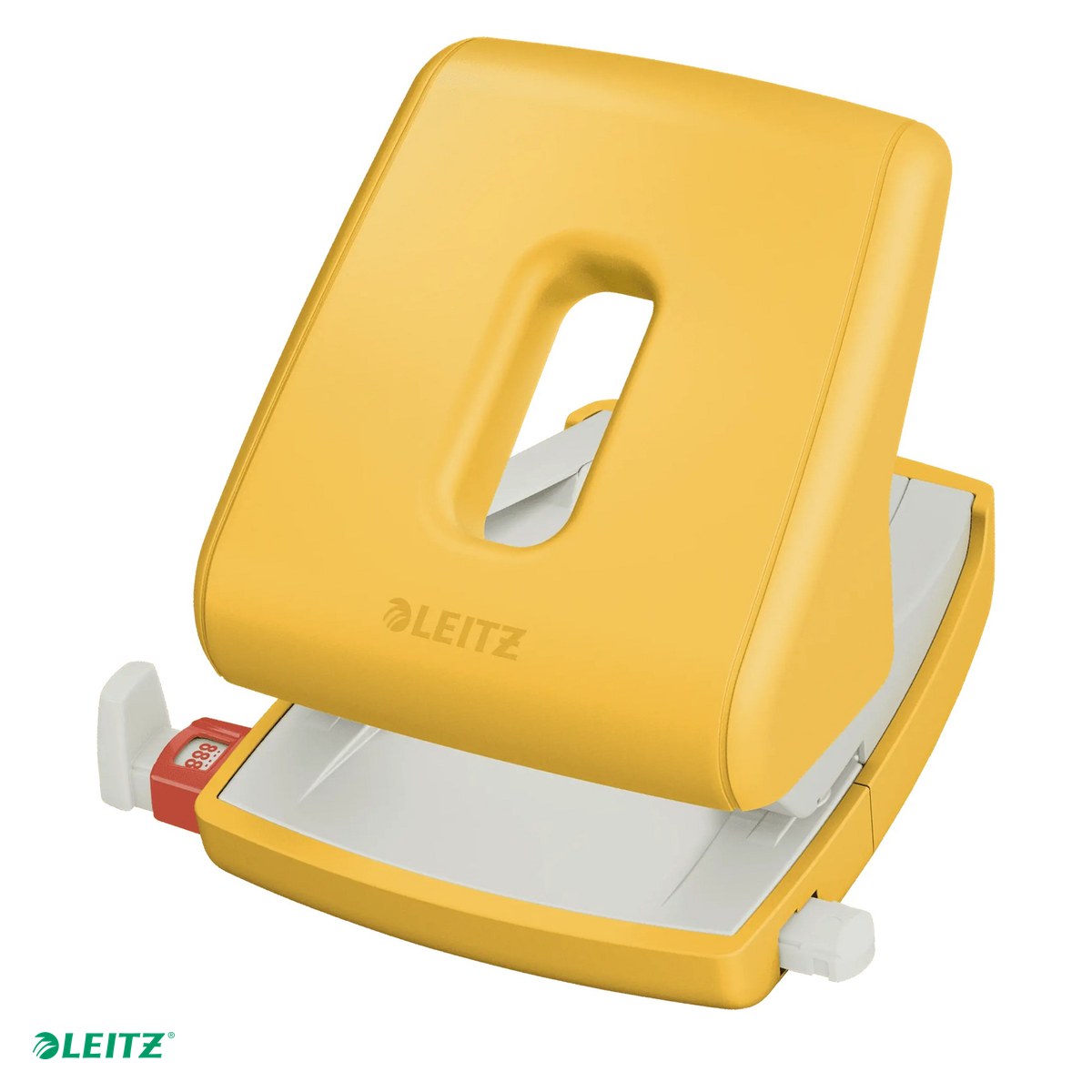 Tehnica de birou - Perforator plastic Leitz Cosy 5004, pentru documente perforate, perforare 30 coli, galben Chihlimbar