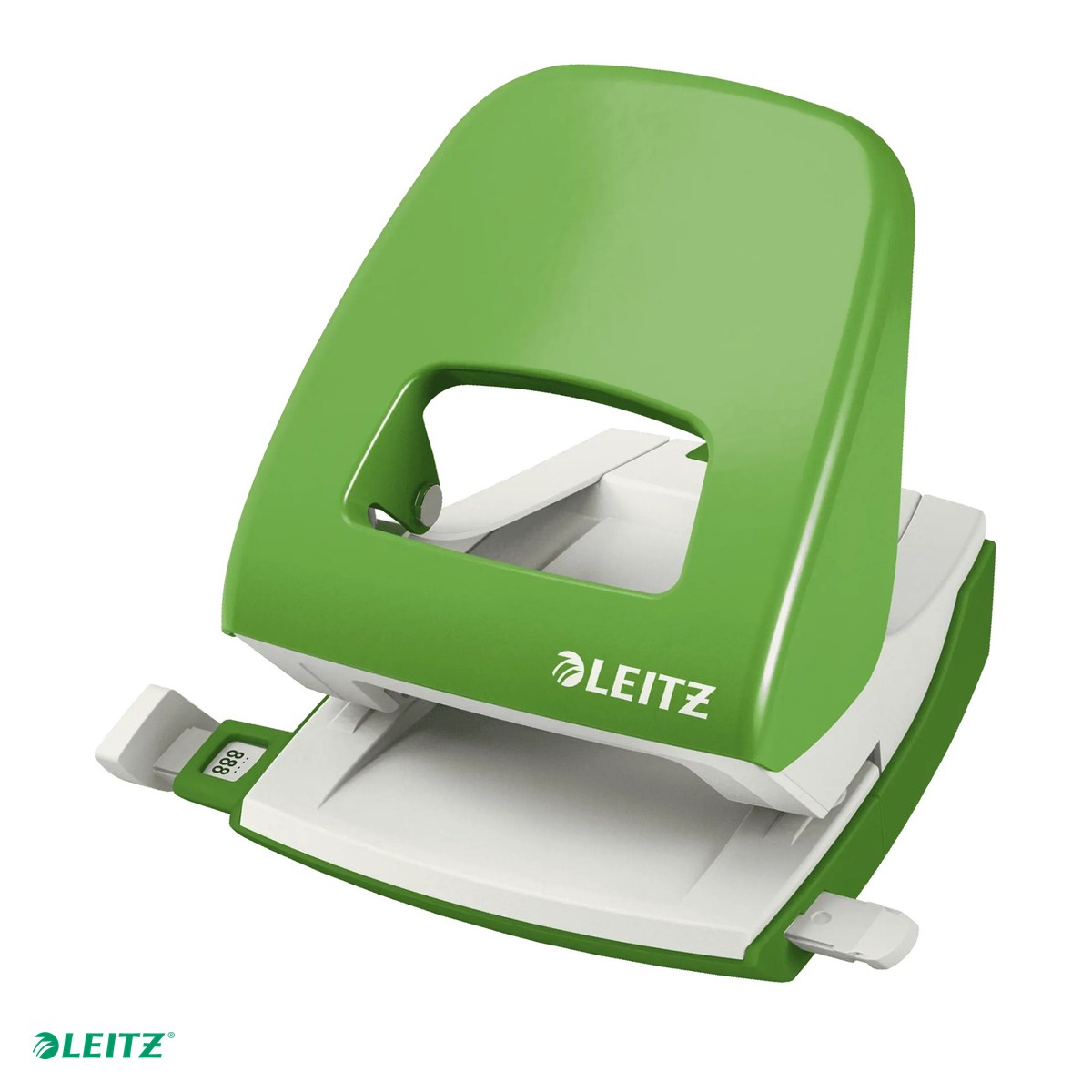 Tehnica de birou - Perforator metalic Leitz 5008 NeXXt Series, perforare 30 coli, pentru documente perforate, verde deschis