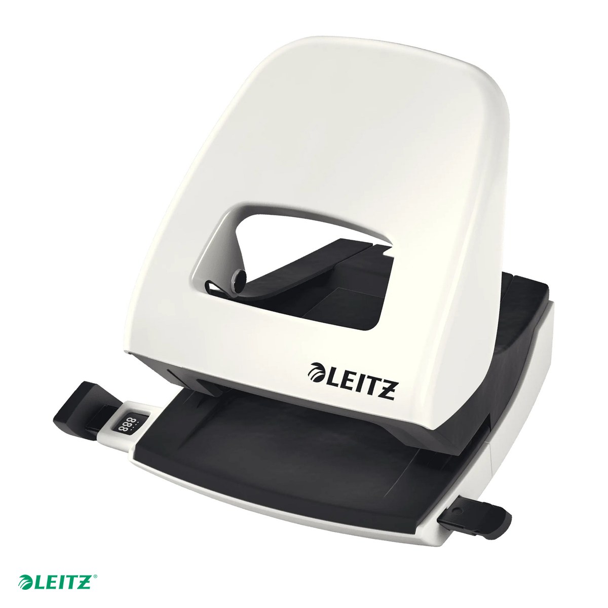 Tehnica de birou - Perforator metalic Leitz WOW 5008 NeXXt Series, perforare 30 coli, pentru documente perforate, alb