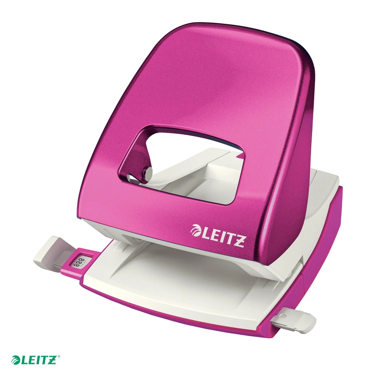 Tehnica de birou - Perforator metalic Leitz WOW 5008 NeXXt Series, perforare 30 coli, pentru documente perforate, roz