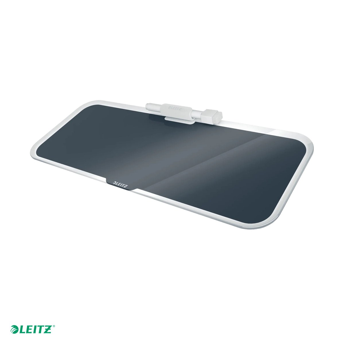 Table albe - Tabla Leitz Cosy, sticla, pentru birou, gri Antracit