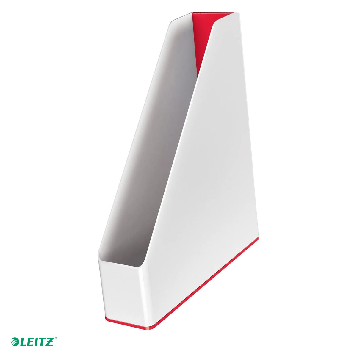 Organizare si arhivare - Suport vertical Leitz WOW, pentru documente, PS, A4, culori duale, rosu