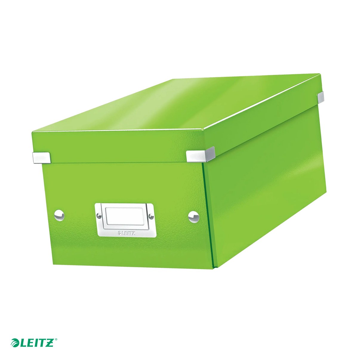 Organizare si arhivare - Cutie depozitare Leitz WOW Click & Store, carton laminat, pliabila, cu capac, 20x14x35 cm, pentru arhivare, verde