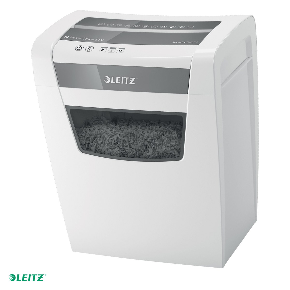 Distrugatoare documente si accesorii - Distrugator documente manual Leitz IQ Home Office, P4, micro-cut (particule), taiere 8 coli, cos 15l, alb