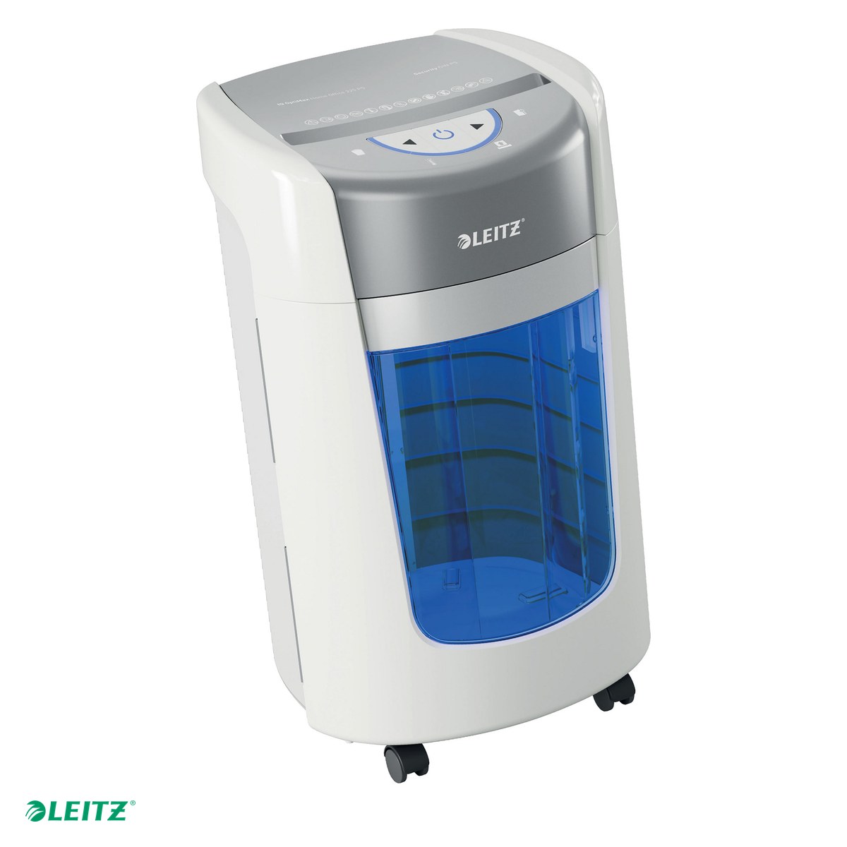 Tehnica de birou - Distrugator Leitz IQ OptiMax Home Office 225 Micro Cut P5 15L - Alb
