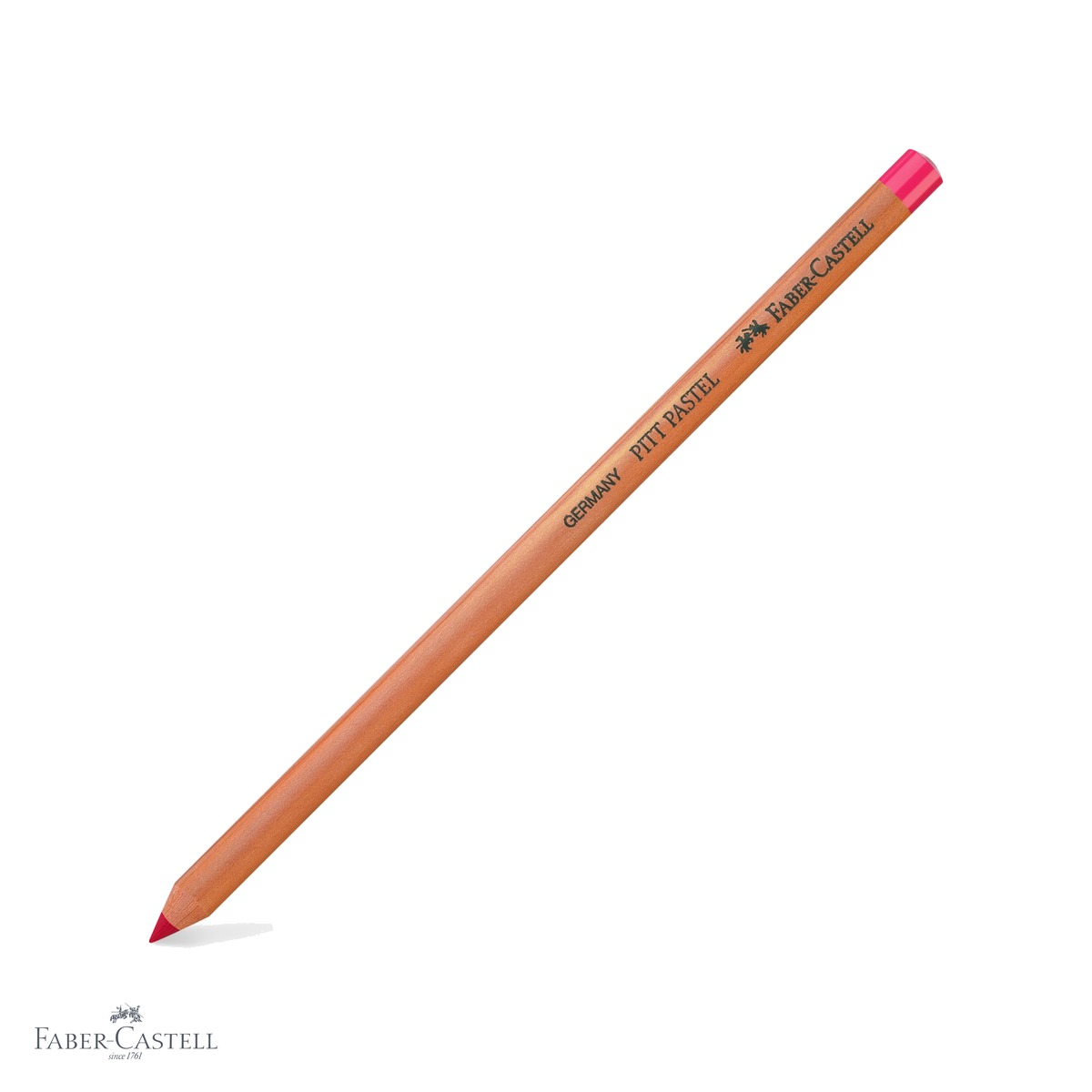 Creioane pastel uleioase - Creion pastel Pitt Faber-Castell, rosu stacojiu, pe baza de ulei, pentru detalii fine si contururi