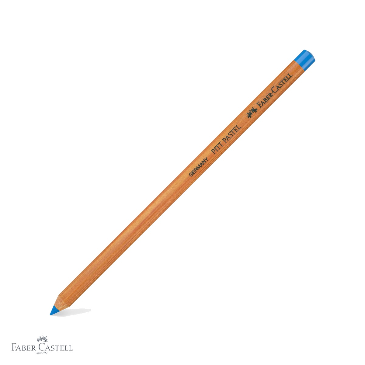 Creioane pastel uleioase - Creion pastel Pitt Faber-Castell, albastru marin deschis, pe baza de ulei, pentru detalii fine si contururi