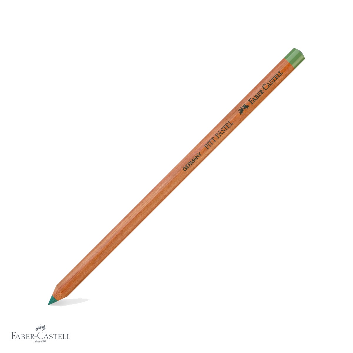 Creioane pastel uleioase - Creion pastel Pitt Faber-Castell, verde pamantiu, pe baza de ulei, pentru detalii fine si contururi