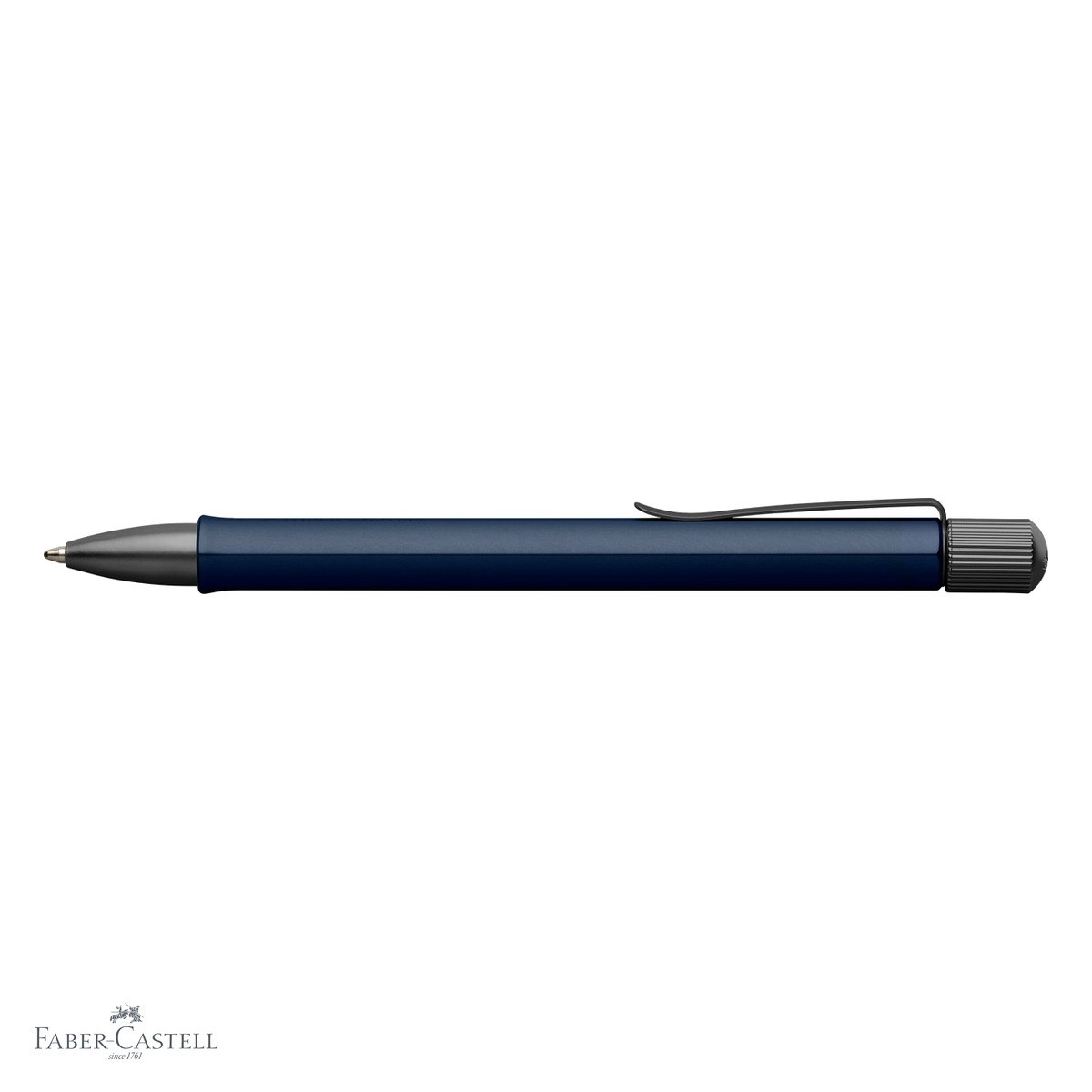 Pix premium Faber-Castell Hexo, corp hexagonal din aluminiu mat, mecanism prin rotire, pentru scriere confortabila [3]