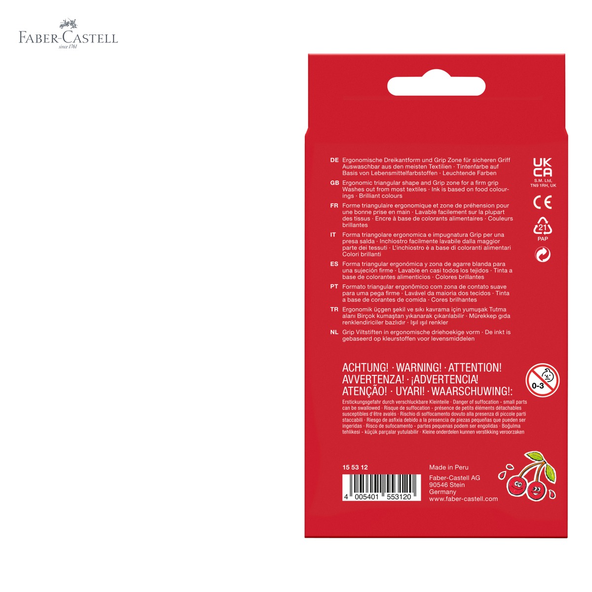 Set 10 carioci pastel si neon Faber-Castell Grip, forma ergonomica triunghiulara, pentru copii si scolari [4]