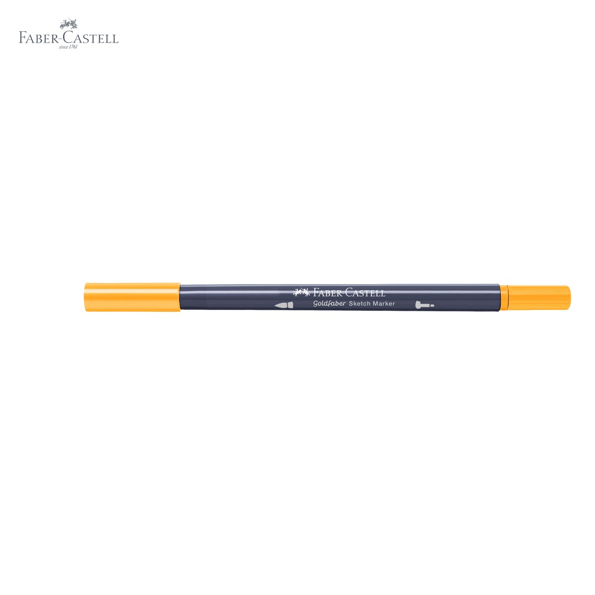 Marker sketch 2 capete Faber-Castell Goldfaber, galben crom inchis 109, cerneala alcool, pentru desen artistic [4]