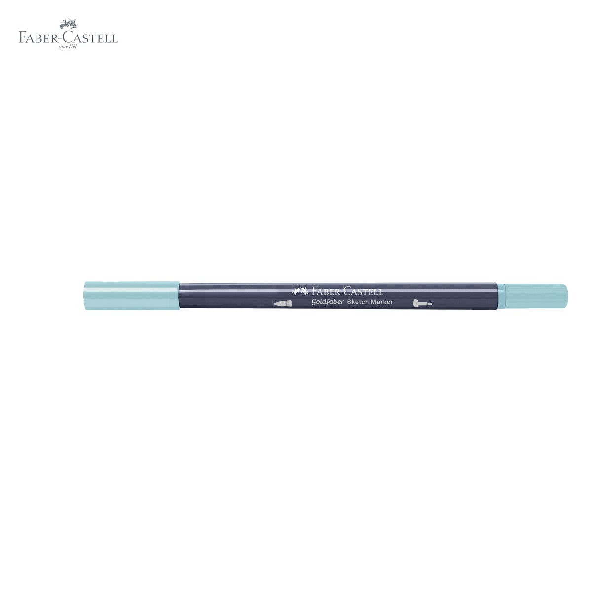 Marker cu 2 capete Faber-Castell Goldfaber, cerneala alcool, turcoaz vintage 311, pentru desen artistic si ilustratie [4]