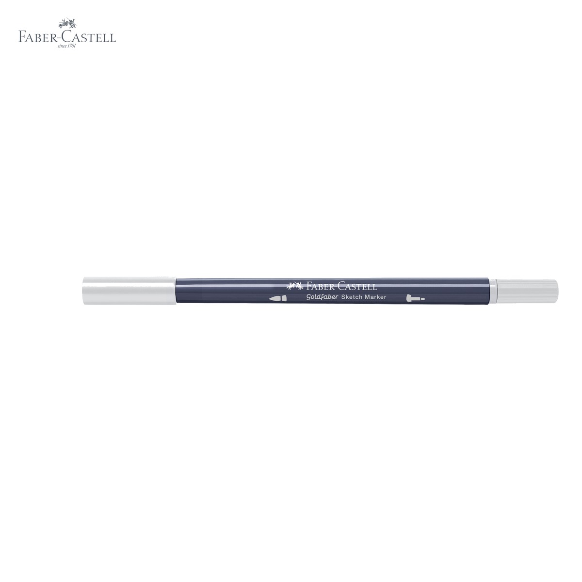 Marker cu 2 capete Faber-Castell Goldfaber, gri neutru II 332, pensula si fineliner, pentru desen artistic [4]