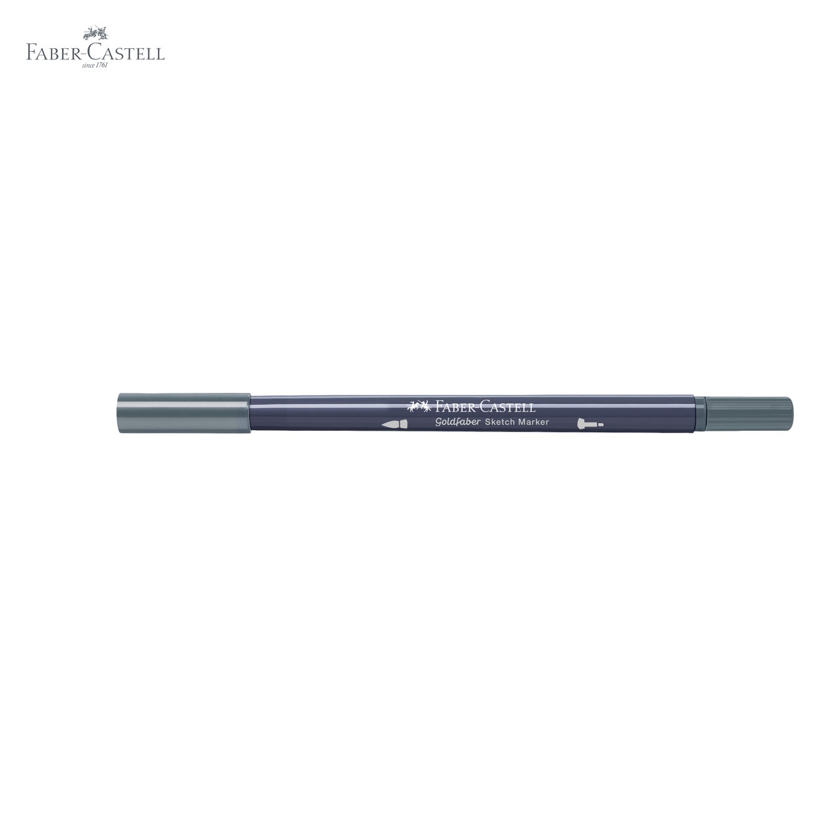 Marker cu 2 capete Faber-Castell Goldfaber, gri rece XIV 244, cerneala alcool pentru desen artistic [4]