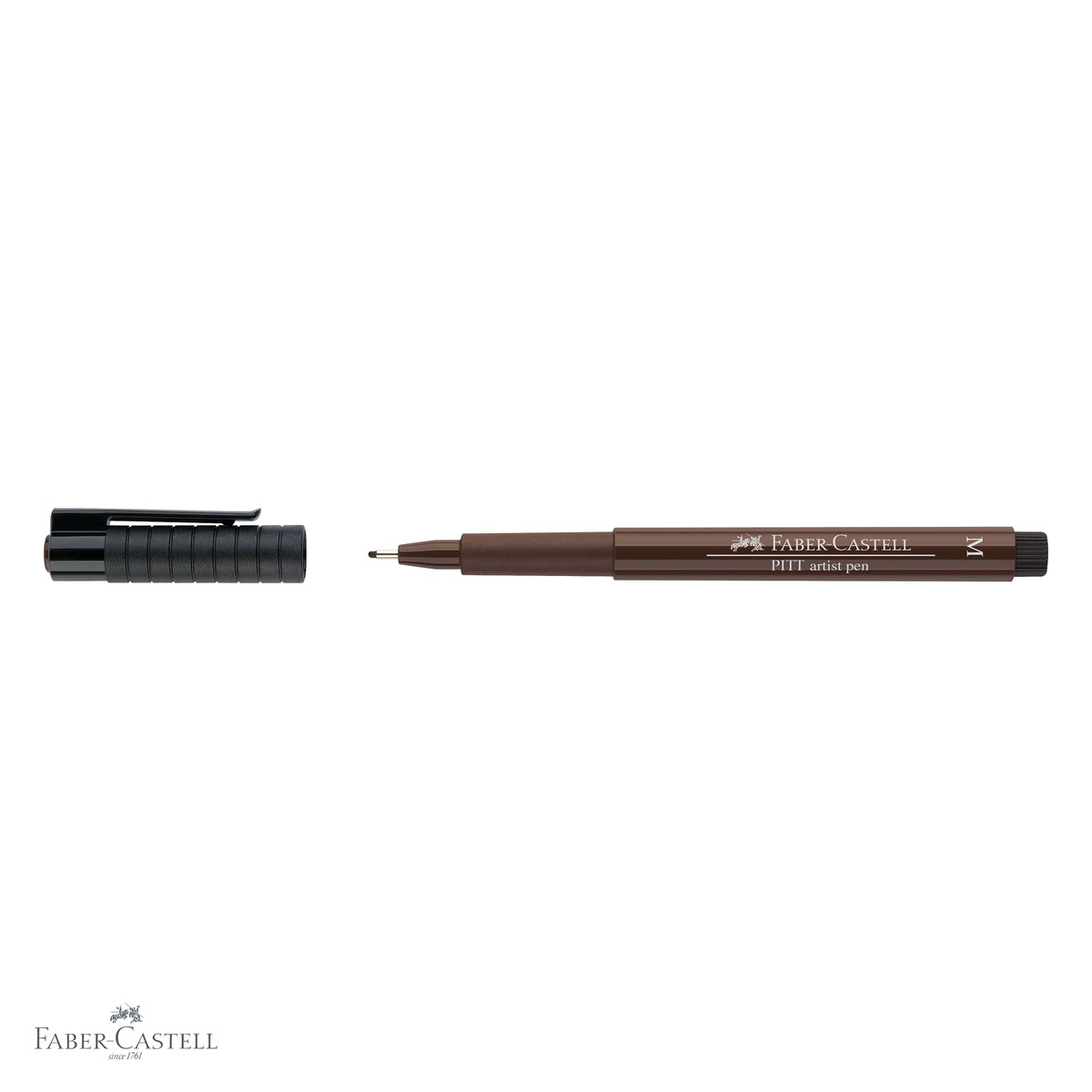 Marker Faber-Castell Pitt Artist Pen, varf pensula M 0.7 mm, cerneala sepia rezistenta la apa, pentru artisti si designeri [3]