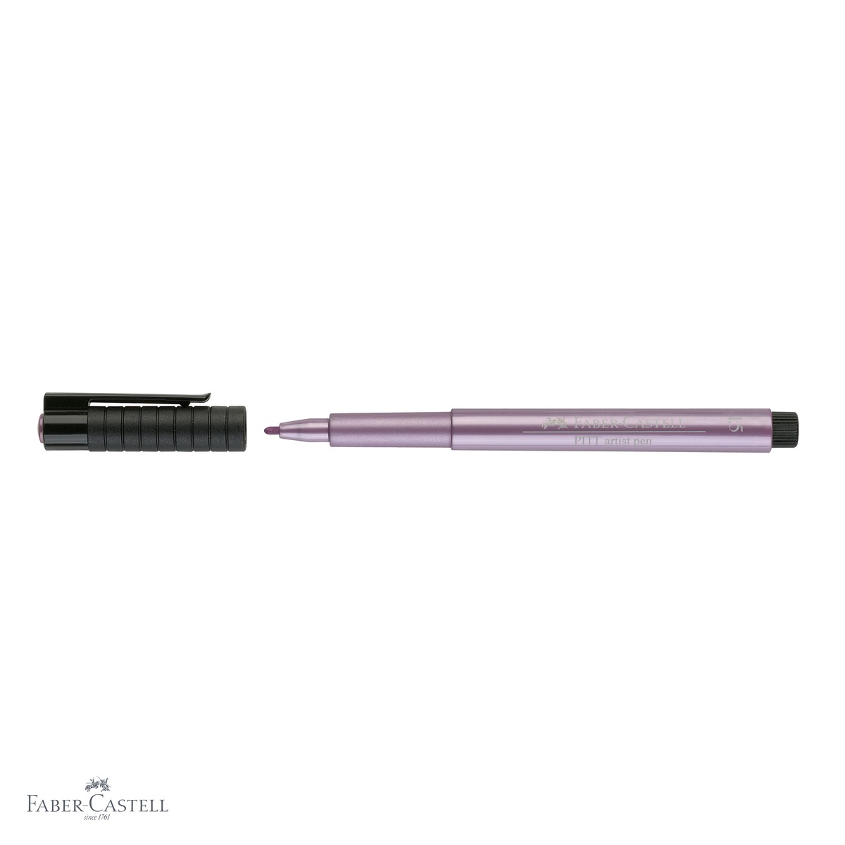 Marker Pitt Artist Pen Faber-Castell, culoare rubiniu metalizat, linie de 1.5mm pentru arta si grafica [3]