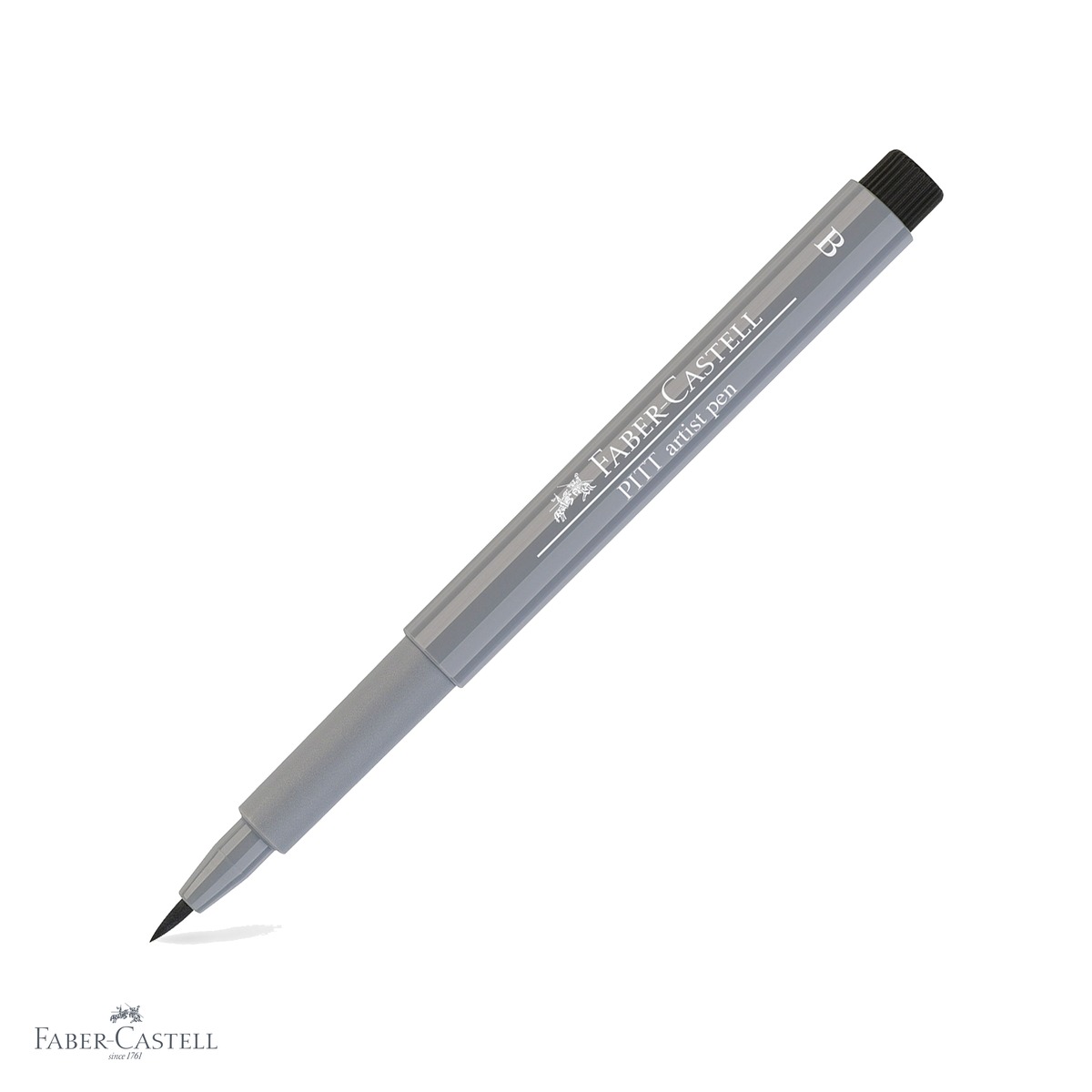 Markere si instrumente de desen artistic - Marker tip pensula Faber-Castell Pitt Artist Pen, cerneala gri rece III, pentru artisti si designeri