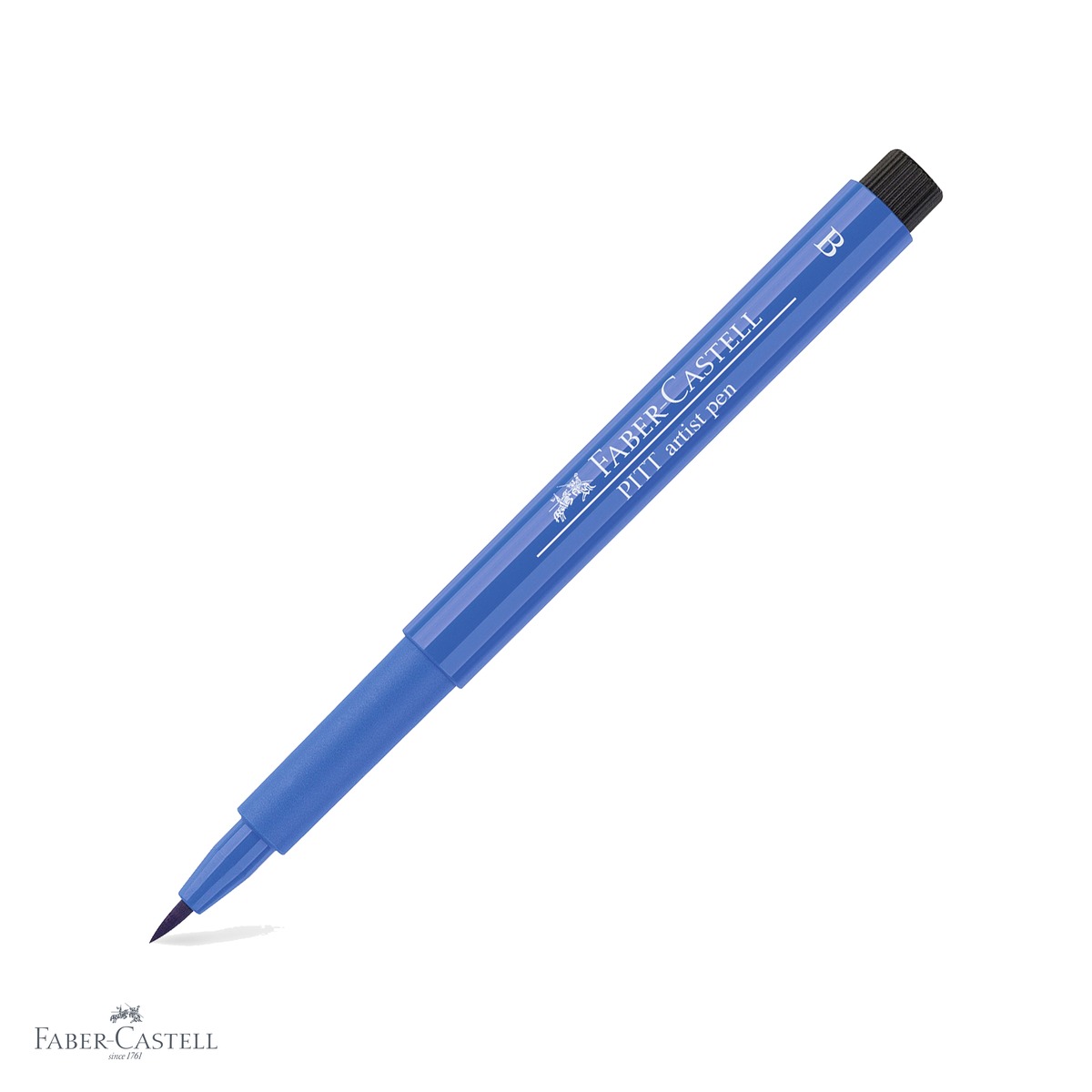 Markere si instrumente de desen artistic - Marker tip pensula Faber-Castell Pitt Artist Pen, cerneala albastru cobalt, rezistenta la apa, pentru artisti si designeri