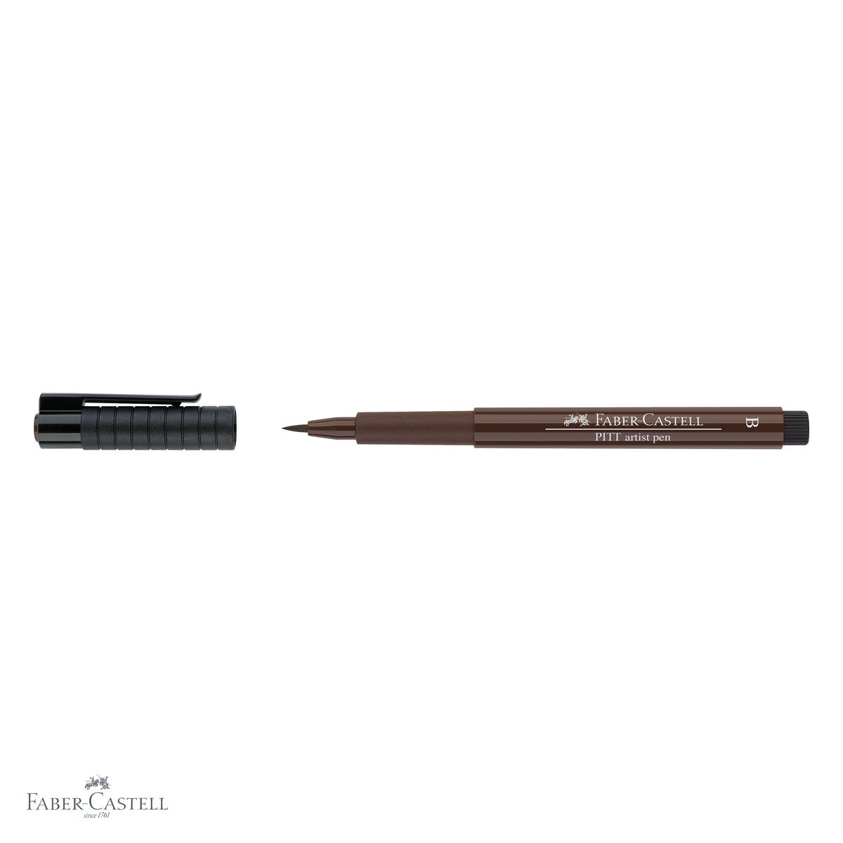 Marker tip pensula Faber-Castell Pitt Artist Pen, cerneala sepia rezistenta la apa, pentru artisti si designeri [3]