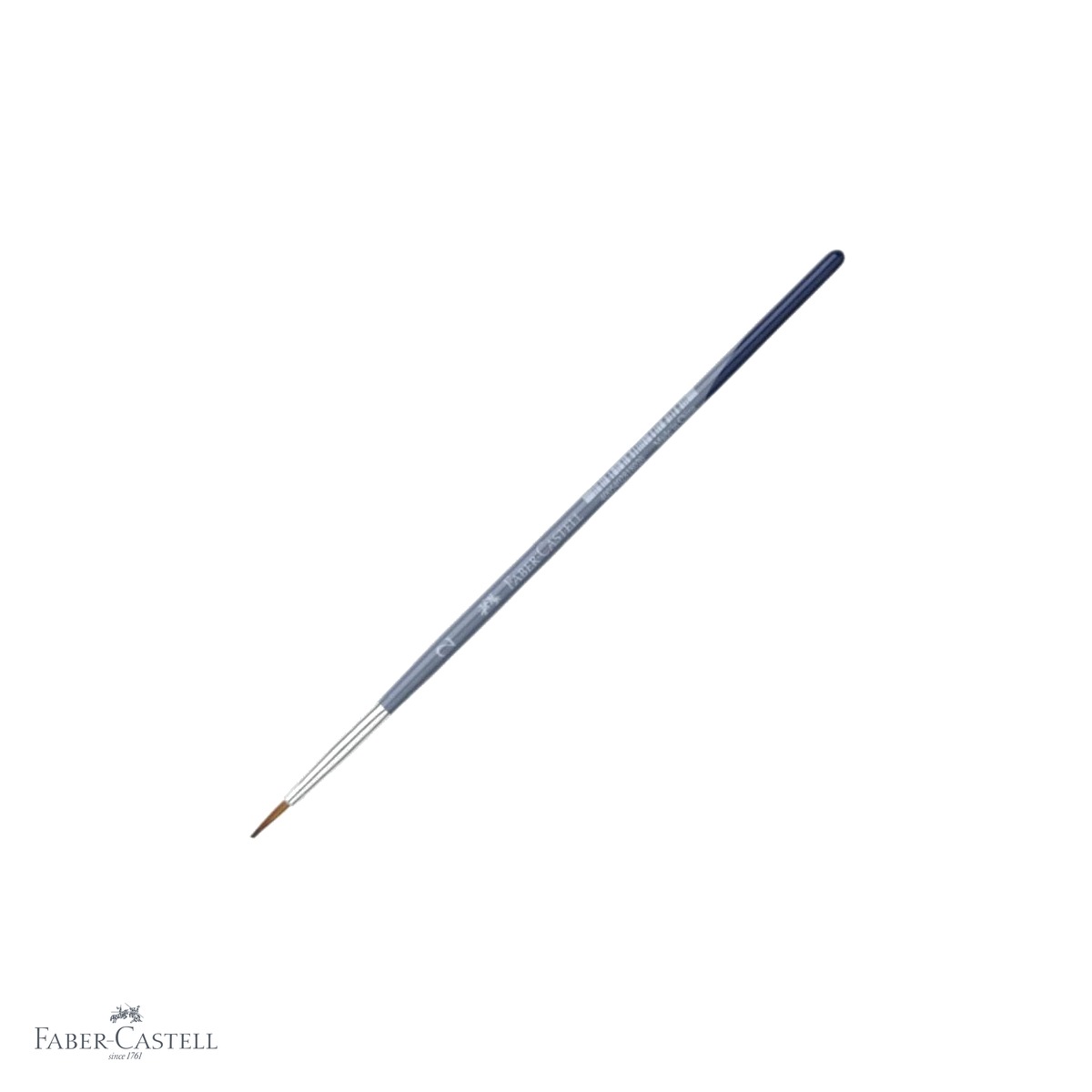 Pensule - Pensula nr. 2 varf rotund Faber-Castell Creative Studio, par sintetic moale, pentru acuarela si culori solubile in apa