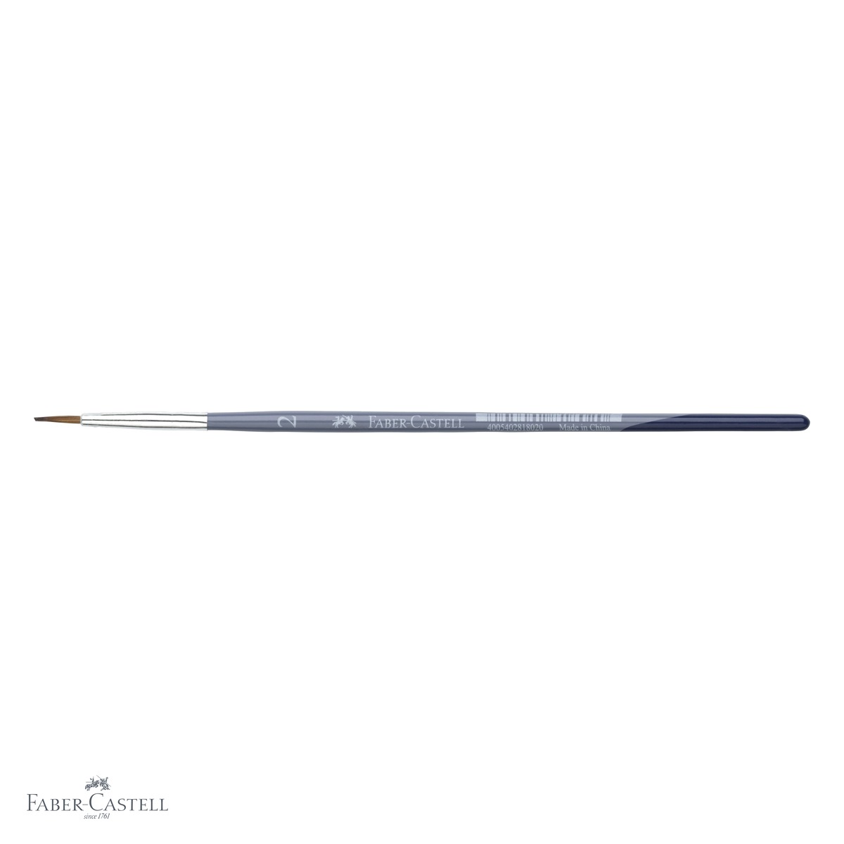 Pensula nr. 2 varf rotund Faber-Castell Creative Studio, par sintetic moale, pentru acuarela si culori solubile in apa [3]