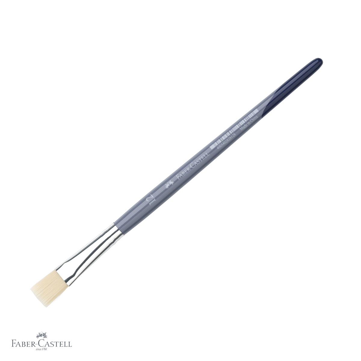 Pensule - Pensula varf tesit nr. 12 Faber-Castell Creative Studio, par sintetic moale, pentru acuarela si culori solubile