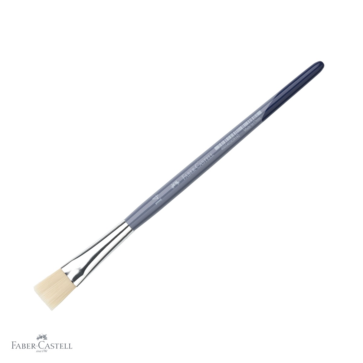 Pensule - Pensula varf tesit nr. 14 Faber-Castell Creative Studio, par sintetic moale, pentru acuarela si culori solubile in apa