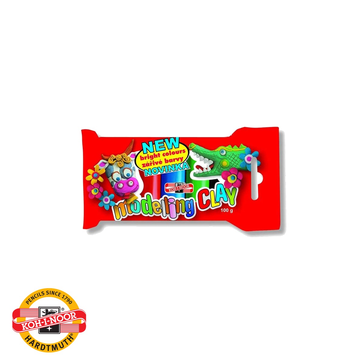 Plastilina si materiale de modelaj - Plastilina remodelabila Koh-I-Noor, 5 culori, 100g, amestec non-toxic, pentru copii